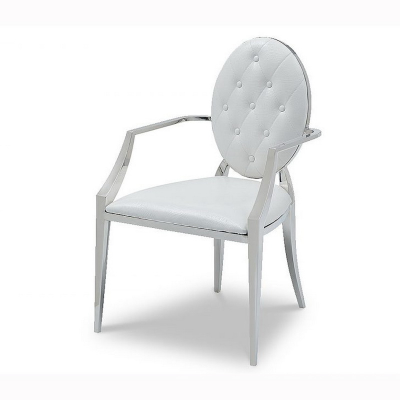 ESF Y110B стул с подлокотниками белый